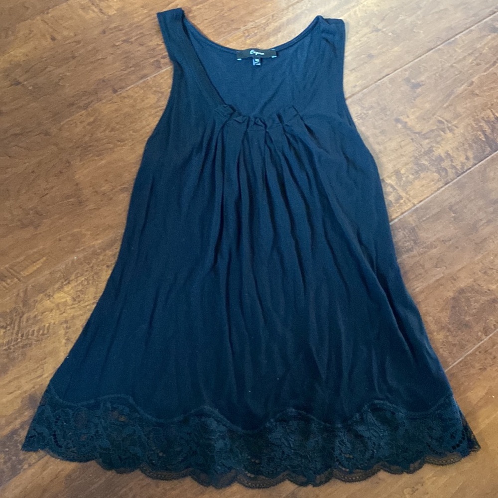 Express Black Lace Hem Tank